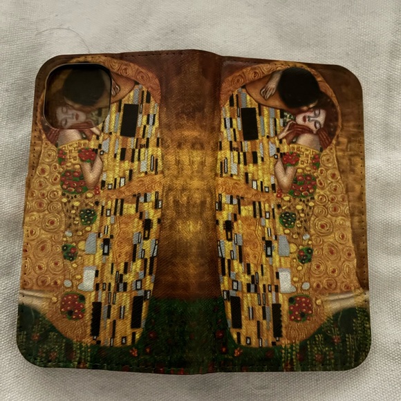 iPhone 13 Mini The Kiss Painting design phone case wallet New - Picture 6 of 6